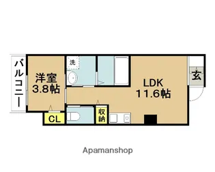 GLENVILLA・K【1階】の間取り