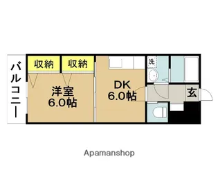 エムスタイル川原【405号室】の間取り