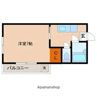 エレメント神宮東Ⅰ【402号室】の間取り