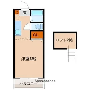 A−STEP祇園【206号室】の間取り