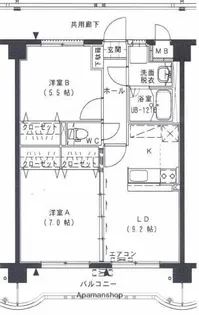 三門マンション【201号室】の間取り