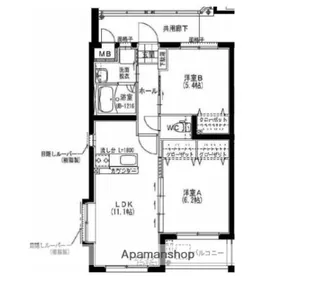 なのはなハイツⅤ【401号室】の間取り
