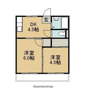 恒南コーポ【203号室】の間取り