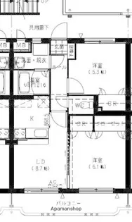 フローランテⅡ【103号室】の間取り