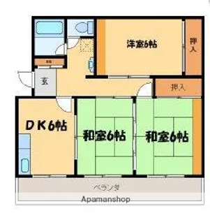 崎原第1マンション【143号室】の間取り