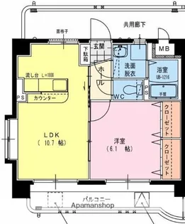 ぴゅあグリーン【5階】の間取り