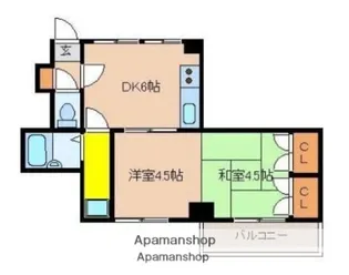 21コスモス恒久【303号室】の間取り