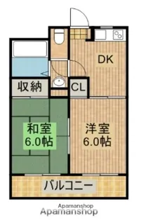 第1共栄レジデンス【2C号室】の間取り