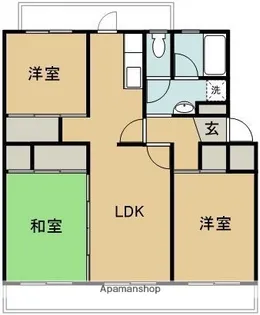 サルヴァトーレ祇園3号棟【321号室】の間取り