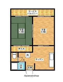 はまゆうハイツB【B102号室】の間取り