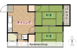チェリーハイツ(月見ヶ丘)【103号室】の間取り
