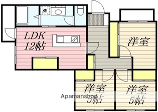 チェリーハイツ(月見ヶ丘)【202号室】の間取り