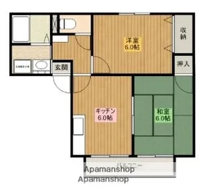 ディアコート恒久Ⅱ【202号室】の間取り