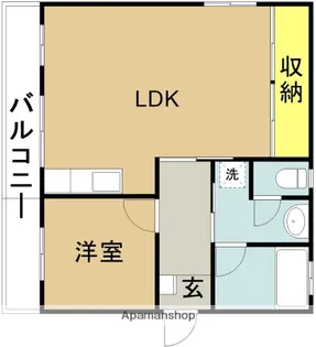 コーポラス湯地【A205号室】の間取り