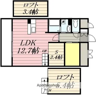 アムールルッソ【4階】の間取り