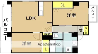 アルテマイスター中津瀬【4階】の間取り