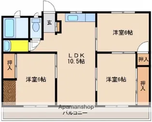 グランドヴィレッジ田吉【402号室】の間取り