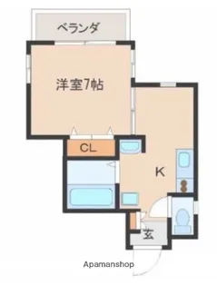 バンベール清水Ⅱ【403号室】の間取り