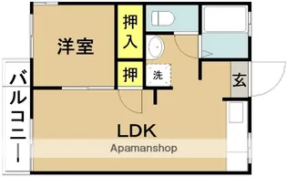 メゾン河口【101号室】の間取り