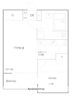 AKHN【202号室】の間取り