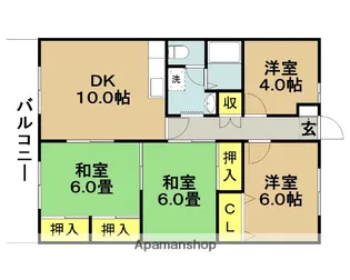 ルミエール吉村B棟【306号室】の間取り