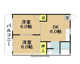 浜田ビル【305号室】の間取り