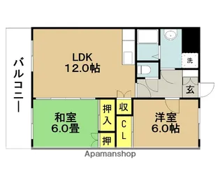モンソレイユM【102号室】の間取り
