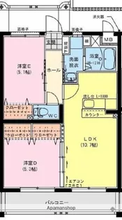 サンフローラ【1階】の間取り