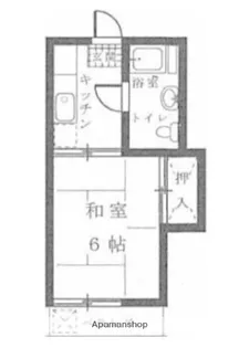 ロイヤルハイツ大工【206号室】の間取り