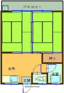 KYOWAコーポ【202号室】の間取り