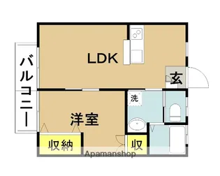 Sメゾン【201号室】の間取り