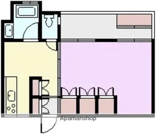 サンライズ橘【202号室】の間取り