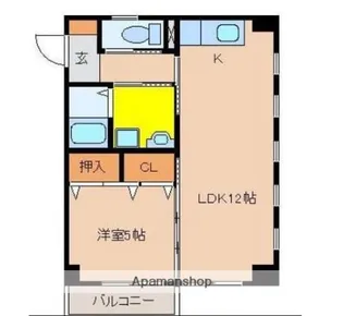 YKビレッジ恒久【201号室】の間取り