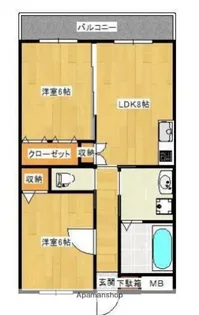 串間マンション【305号室】の間取り
