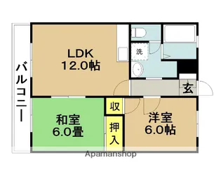 セプトフラット【406号室】の間取り