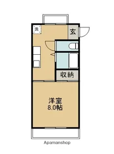第二重永マンション【A305号室】の間取り