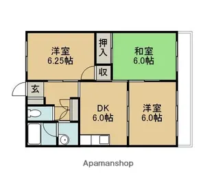 第一重永マンション【402号室】の間取り