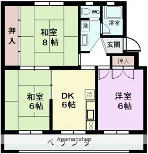 MEハイツ【A103号室】の間取り