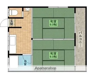 竹の内アパート【202号室】の間取り