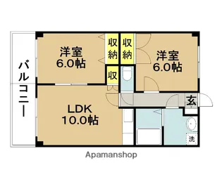 第3サンフローラルハイツ【203号室】の間取り