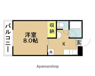 バートンプレイス【306号室】の間取り