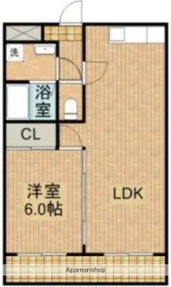 オメガシティ宮崎Ⅰ【5階】の間取り