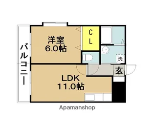 ピーチフローレⅤ【202号室】の間取り