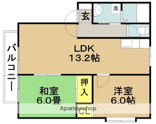 フルーツバスケット【バナナ号室】の間取り