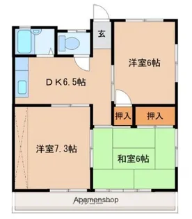 第1コーポ川越【2階】の間取り