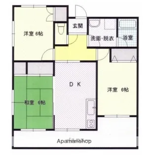 フォンティーヌⅡ【203号室】の間取り