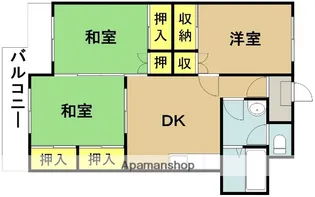 小山ハイツⅠ【402号室】の間取り