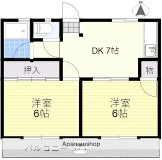 祇園コーポ【102号室】の間取り