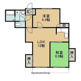 バンベールハウス【3階】の間取り