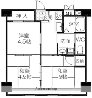 江平ビル【407号室】の間取り